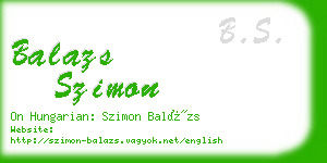 balazs szimon business card